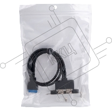 Планка USB 3.0 на заднюю панель низкопрофильная Cablexpert CC-USB3-RECEPTACLE-LP, 2 порта USB