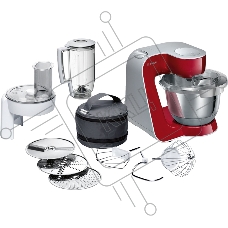Кухонный комбайн Bosch MUM58720 1000Вт красный/серебристый