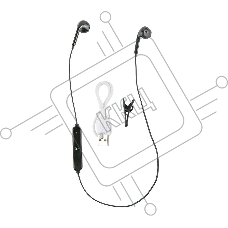 Гарнитура вкладыши Redline BHS-01 черный беспроводные bluetooth (в ушной раковине)