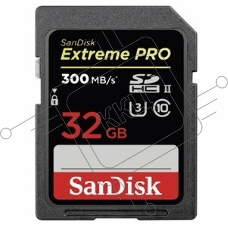 Карта памяти SanDisk Extreme Pro SD UHS I 32GB Card for 4K Video for DSLR and Mirrorless Cameras 100MB/s Read & 90MB/s Write, Lifetime Warranty