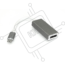 Адаптер Type-C на Display Port, серый