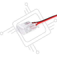 GS7378 Соединитель гибкий односторонний COB 12/24V для лент 12 mm (2 конт.) (10шт)
