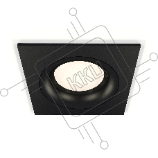 Комплект встраиваемого светильника Ambrella light XC7632002 SBK/PBK черный песок/черный полированный MR16 GU5.3 (C7632, N7011)