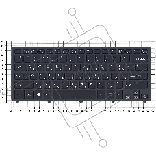 Клавиатура для ноутбука Sony SVF14N Flip черная с подсветкой