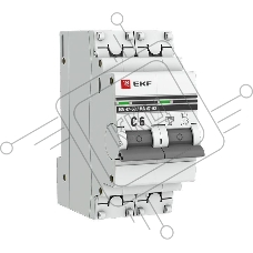Выключатель автоматический модульный 2п C 6А 4.5кА ВА 47-63 PROxima EKF mcb4763-2-06C-pro
