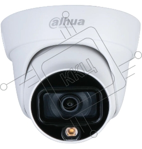 Уличная купольная IP-видеокамера DAHUA Full-color2Мп; 1/2.8” CMOS; объектив 3.6мм; чувствительность 0.005лк@F1.6 сжатие: H.265+, H.265, H.264+, H.264, MJPEG; 2 потока до 2Мп@25к/с; LED-подсветка до 1