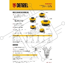 Катушка тримм. полуавтомат. гайка М10х1,25L; гайка М10х1L; гайка М8х1,25L  Denzel