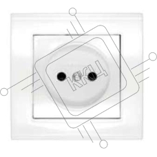 Розетка 1-м СП Бриллиант 16А IP20 защ. шторки без заземл. бел. Universal 7947595