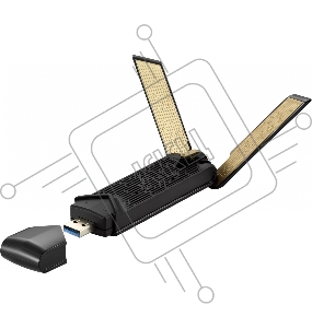 Адаптер ASUS USB-AX56 // WI-FI 802.11ax, 567 + 1201 Mbps USB 3.0 Adapter + внешняя антенна ; 90IG06H0-MO0R00