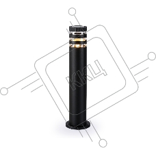 Светильник Ambrella light ST2566 BK/CL черный/прозрачный IP54 E27 max 40W D110*625
