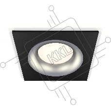 Комплект встраиваемого светильника Ambrella light XC7632004 SBK/MCH черный песок/хром матовый MR16 GU5.3 (C7632, N7013)