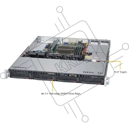 Платформа SuperMicro SYS-5019S-MR RAID 2x400W (SYS-5019S-MR)