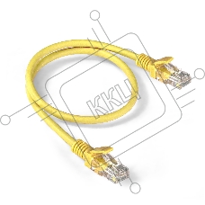 Патч-корд ExeGate EX286376RUS UTP-RJ45-RJ45-5e-0,5M-LSZH-YL, UTP, cat.5e, LSZH, 0.5м, желтый