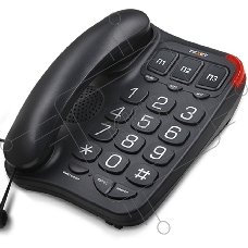 Телефон проводной teXet TX-214 черный