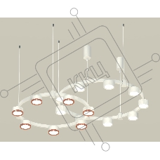 Светильник Ambrella light XR92081200/16 SWH/PPG белый песок/золото розовое полированное GX53 (A9208, C9241,C9236,N8112,N8126)