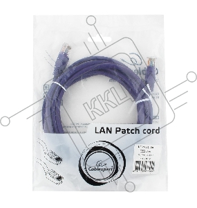 Патч-корд UTP Cablexpert кат.5e, 3м, литой, многожильный (фиолетовый)