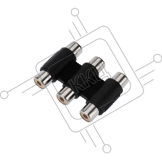 Переходник 3 гнезда RCA - 3 гнезда RCA, тринокль  REXANT