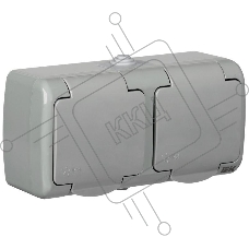 Розетка Iek ERA22-K03-16-54 РСш22-2-А Розетка 2-ая с з/к откр. уст. 16А IP54 AQUATIC