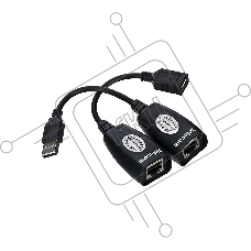 Адаптер-удлинитель USB-AMAF/RJ45, по витой паре до 45m, Telecom TU824