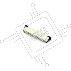 Разъем FPC  Half Coverage Bottom Contact 1.0K-BX-16PWB 16 pin высота 2мм шаг 1мм
