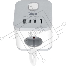 Сетевой удлинитель Buro BU-PC3.1UС-W 1.5 м (3 розетки) белый (пакет ПЭ)