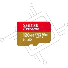Флеш карта microSD 128GB SanDisk microSDXC Class 10 UHS-I A2 C10 V30 U3 Extreme 190MB/s
