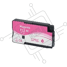 Струйный картридж Sakura 3ED68A (№712 Magenta) для HP, пурпурный, водорастворимый тип чернил, 29 мл.