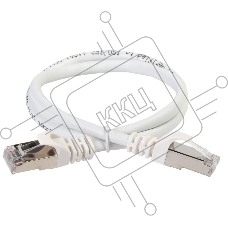 ITK Коммутационный шнур кат.6A S/FTP 1м st. 50мкд бел. | PC08-C6ASL-1M-SC-HC | ITK