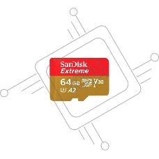 Флеш карта microSD 64Gb SanDisk microSDXC Class 10 UHS-I A1 C10 V30 U3 Extreme 170Mb/s Флеш карта microSD 64Gb SanDisk microSDXC Class 10 UHS-I A1 C10 V30 U3 Extreme 170Mb/s