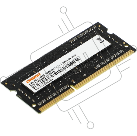 Оперативная память DDR3L 4Gb 1600MHz Digma DGMAS31600004S RTL PC3-12800 CL11 SO-DIMM 204-pin 1.35В single rank