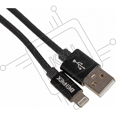 Кабель USB (m)-Lightning (m) 1м черный
