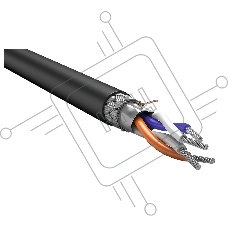 Кабель интерфейсный ITK RC3-RS485-01-SF-2209 RS-485 SF/UTP общий экран в оплётке 1X2 120Om nfPVC универсальный 200м черный