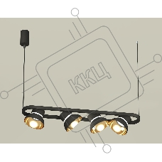 Светильник Ambrella light XB9164081/4 SBK/PYG/CL черный песок/золото желтое полированное/прозрачный GX53 (С9164, N8145)