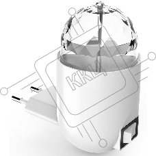 Светильник розеточный 3W 220-240V белый с фиксированной проекцией 