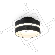 Светильник Ambrella light TN5421 SBK/FR черный песок/белый матовый GX53 IP20 D95*60