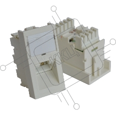 Вставка RJ-45 UTP Cat.5E, 22.5x45 мм угловая, с маркировкой, белая