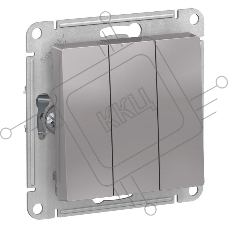 Механизм выключателя 3-кл. ATLAS DESIGN (сх.1+1+1) 10АХ алюм. SchE ATN000331