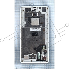 Дисплей для Yota YotaPhone 1 C9660 черный с белой рамкой