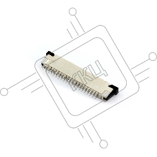 Разъем FPC  Half Coverage Bottom Contact 1.0K-BX-20PWB 20 pin высота 2мм шаг 1мм