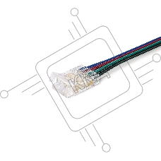 GS7411 Соединитель гибкий односторонний COB RGB 12/24V для лент 10mm (4 конт.) (5шт)