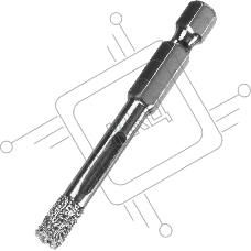 Cверло алмазное универсальное, технология ВВС, d=6 мм, хвостовик HEX 1/4