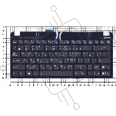 Клавиатура для ноутбука Asus Eee PC 1015 черная с рамкой