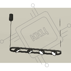 Светильник Ambrella light XB9164100/4 SBK/PBK черный песок/черный полированный GX53 (C9164, N8113)