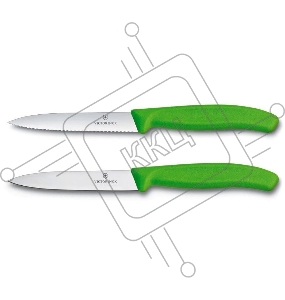 Набор ножей кухон. Victorinox Swiss Classic (6.7796.L4B) компл.:2шт салатовый блистер