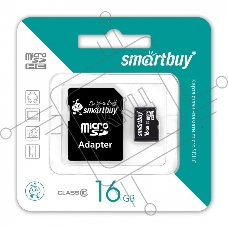 Флеш карта Smartbuy microSD 16GB microSDHC Class 10 (SD адаптер)