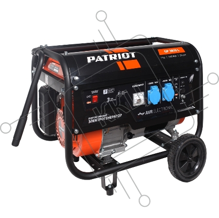 Бензиновый генератор PATRIOT GP 3810L  4ткт АИ-92 2.8/3кВт 210см3 бак15л.67дБ ручн.старт 46кг