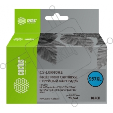 Картридж струйный Cactus CS-L0R40AE (957XL) черный (73 мл) для HP OfficeJet 8210/8218/8720/8725/8730