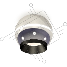 Светильник Ambrella Light XS1104001 PSL/PBK серебро полированное/черный полированный MR16 GU5.3 LED 3W 4200K (C1104, N7031)