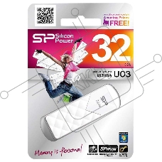 Флеш диск Silicon Power 32Gb Ultima U03 SP032GBUF2U03V1W USB2.0 белый