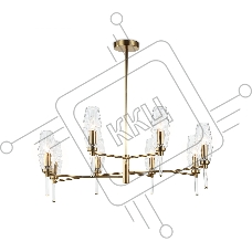 Люстра Ambrella light LH55202/8 BS/CL латунь/прозрачный E14*8 max 40W D800*520